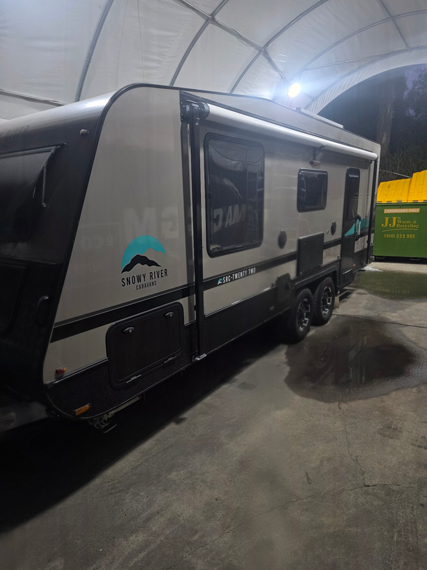 Snowy River caravan after wash and protect